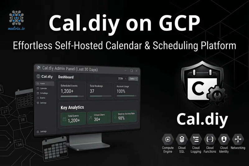 Cal.diy Scheduling Platform on GCP Marketplace by Meetrix - Deploy in Minutes