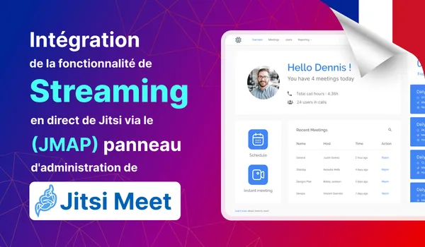 Intégration de la fonctionnalité de diffusion en direct de Jitsi via le panneau d