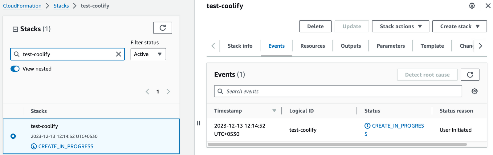 Monitoring Coolify deployment progress in AWS CloudFormation