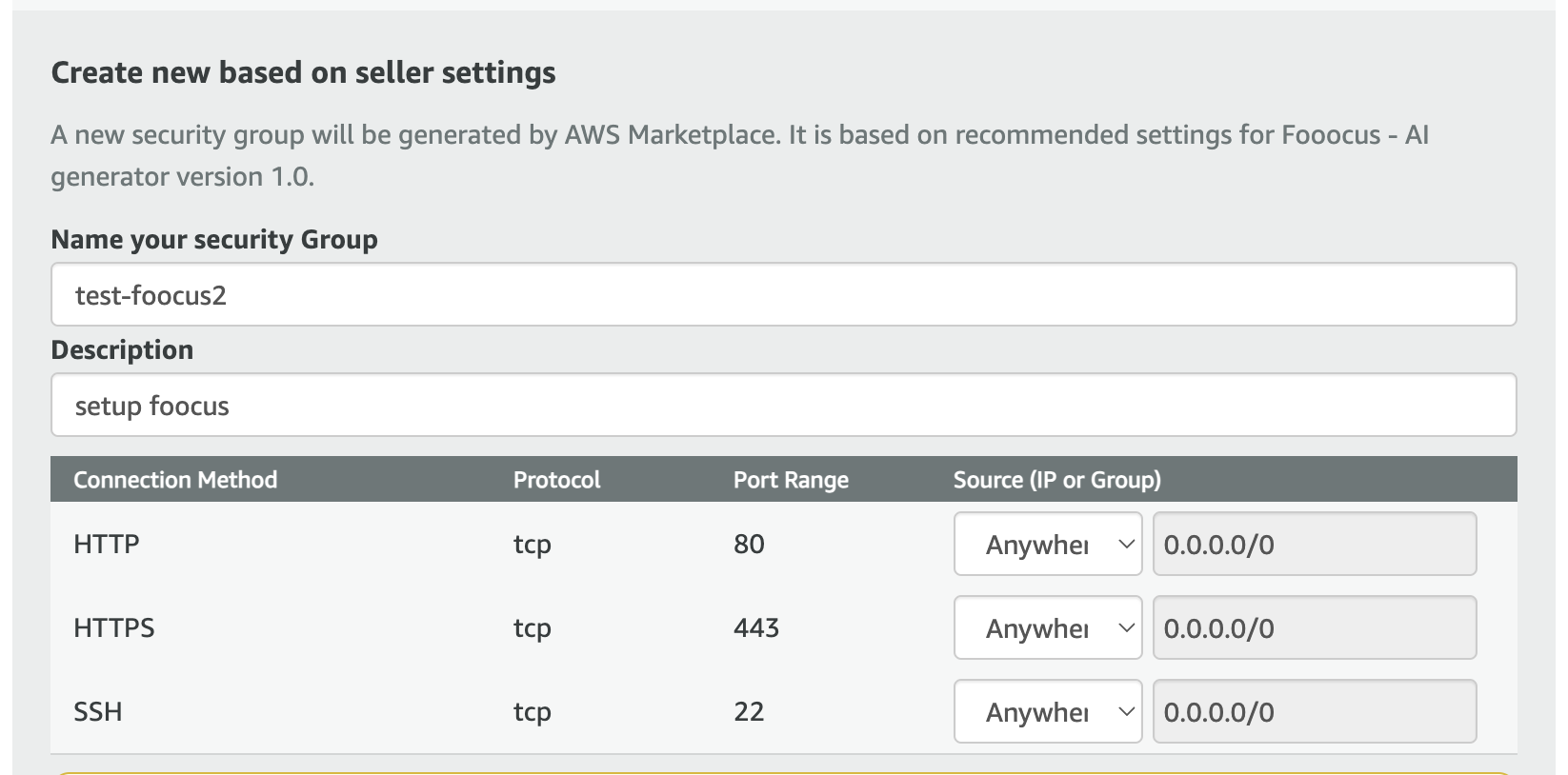 Subscribe and accept terms on AWS Marketplace