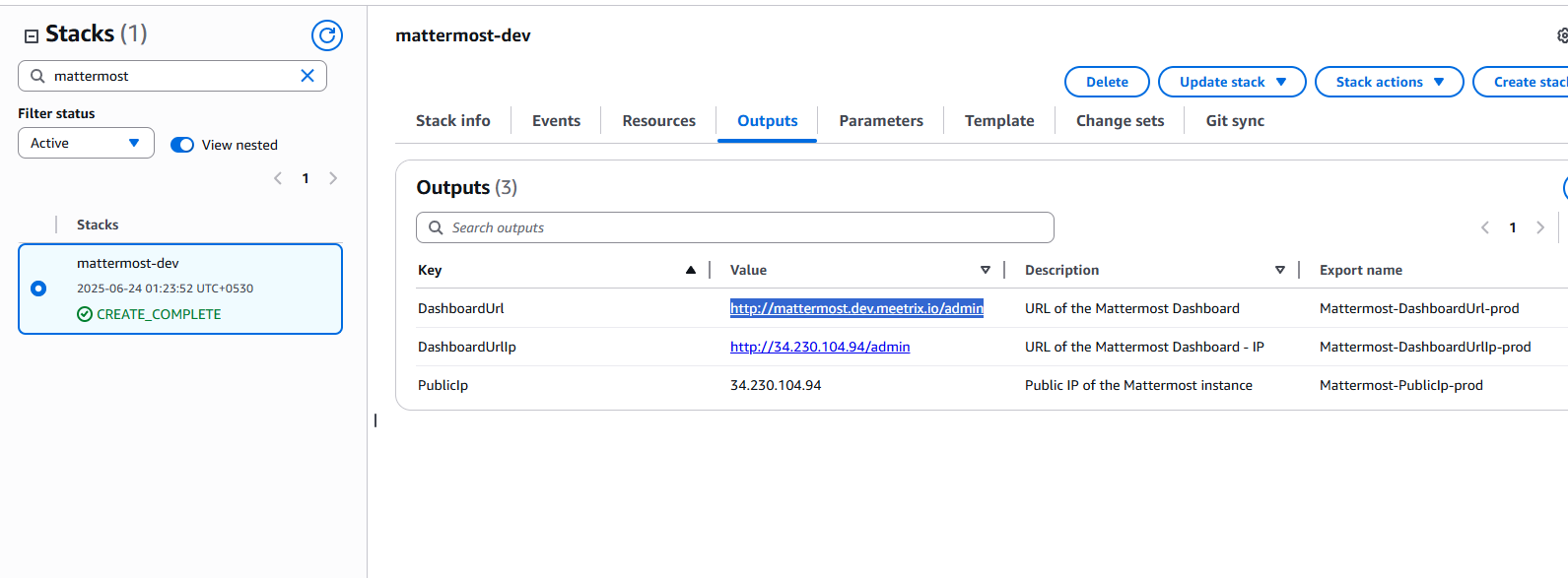 Stack Creation in Progress