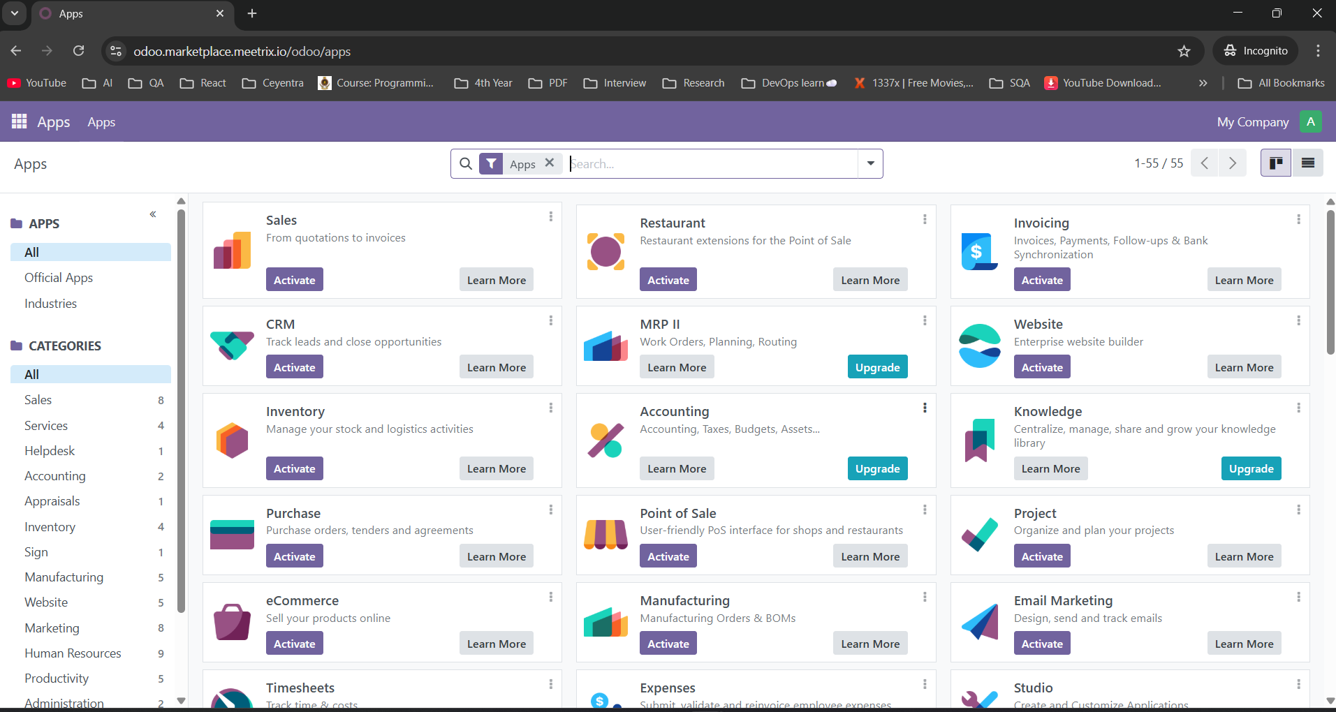 Odoo Dashboard