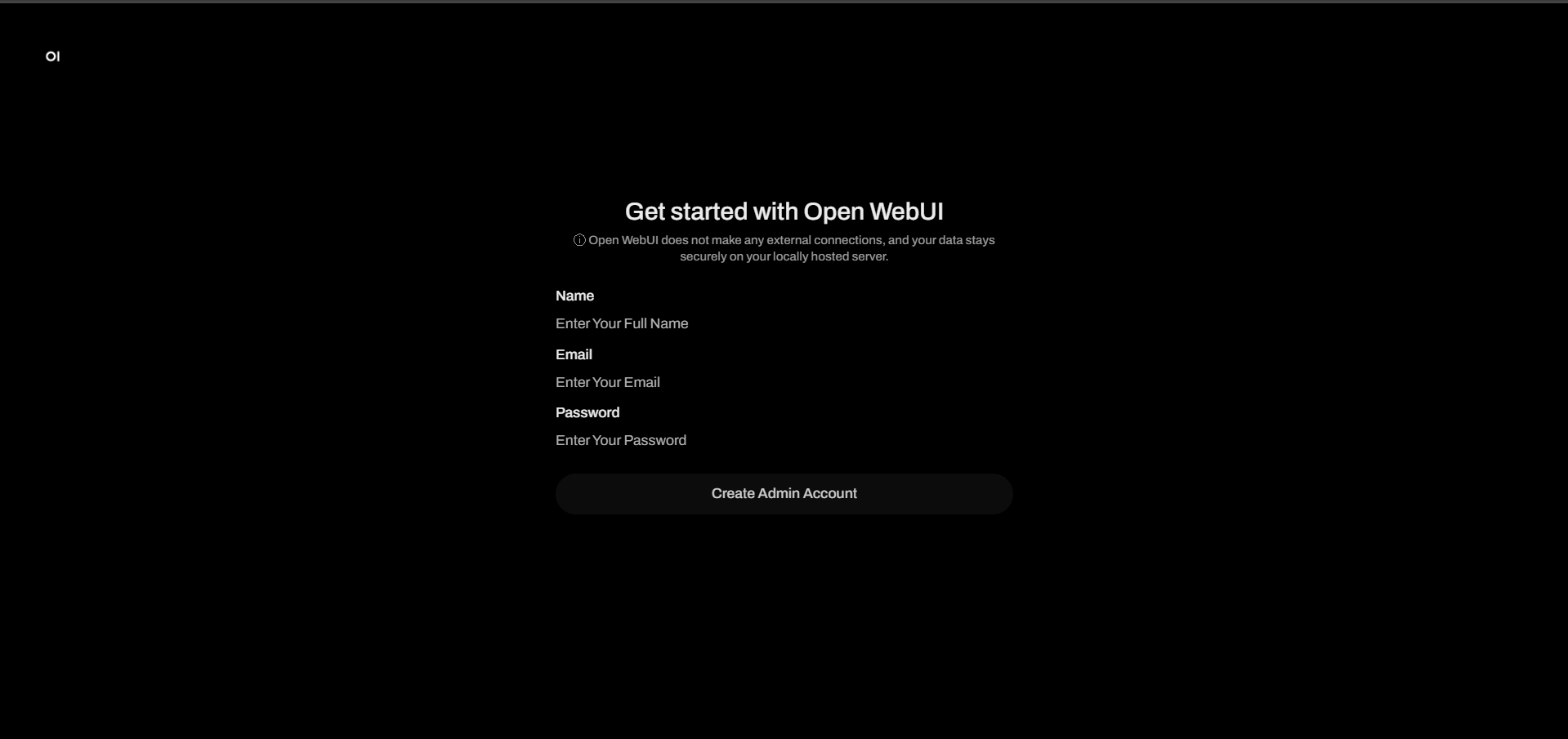 Create Admin Account