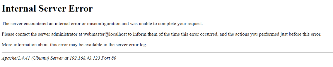 Internal Server Error on the OpenVPN server