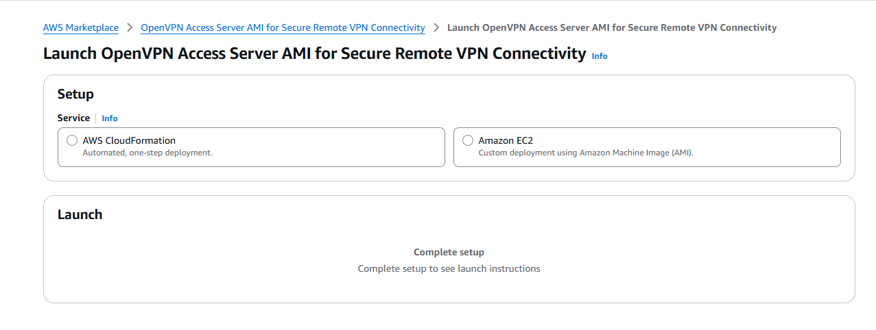 AWS service options: AWS CloudFormation or Amazon EC2