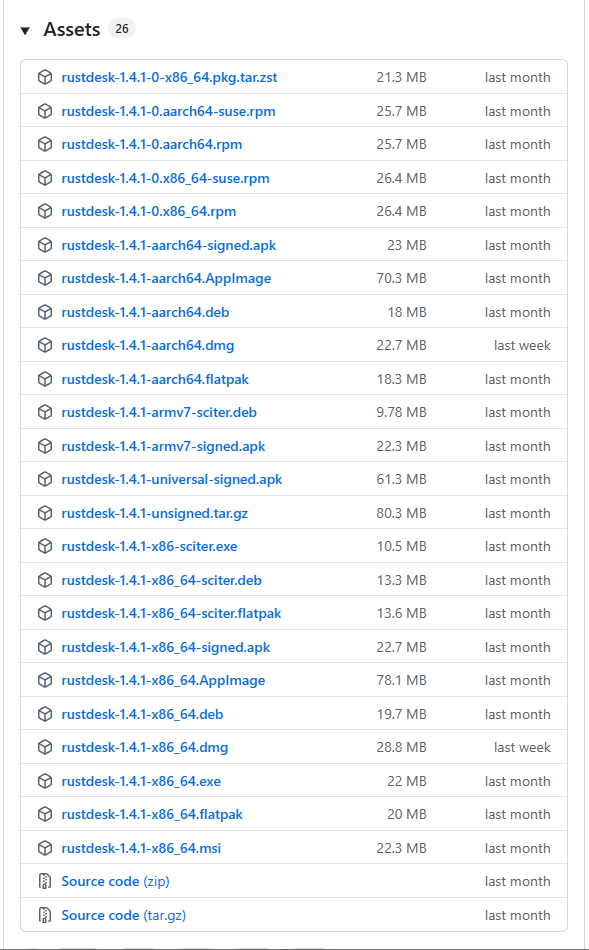 Rustdesk Download Page