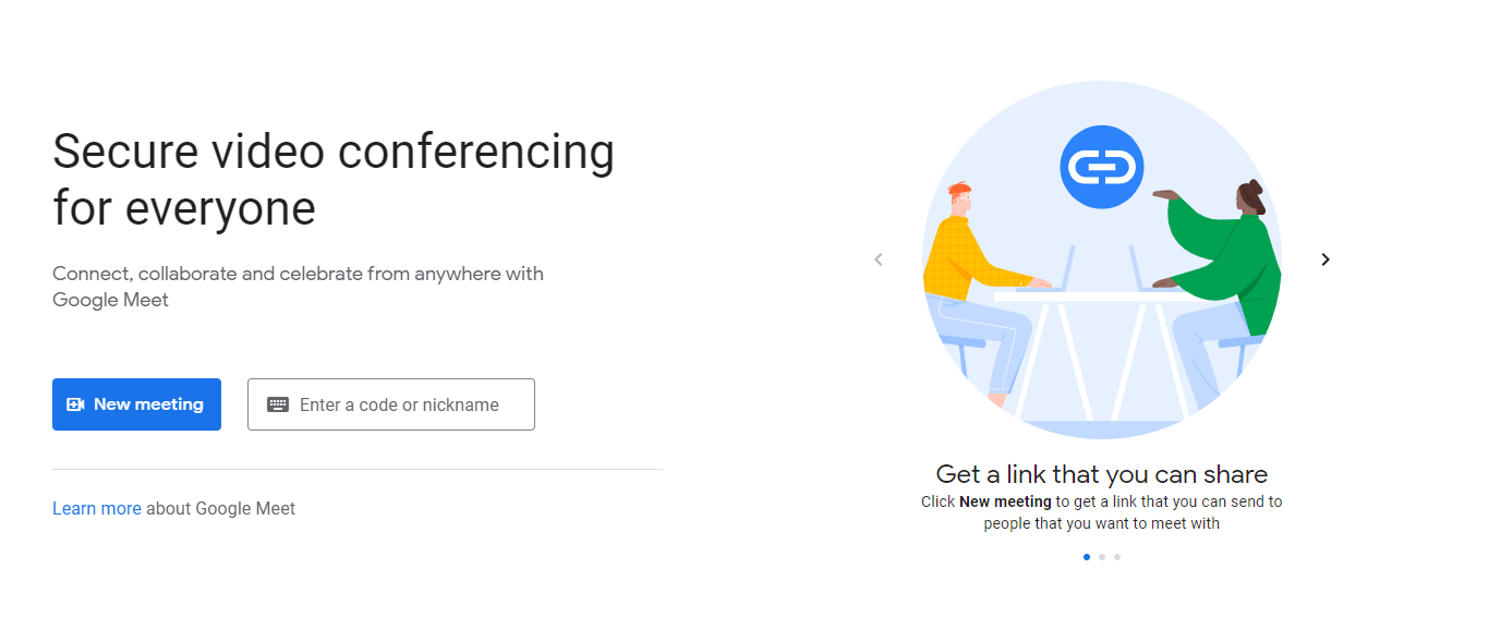 Google Meet video conferencing software