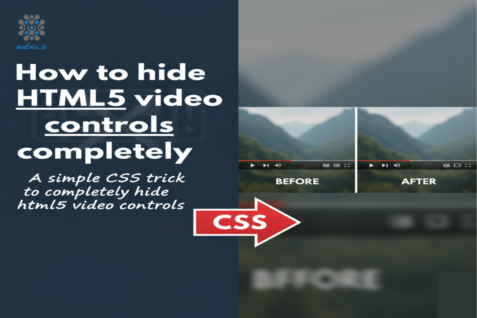 How to hide HTML5 video controls completely