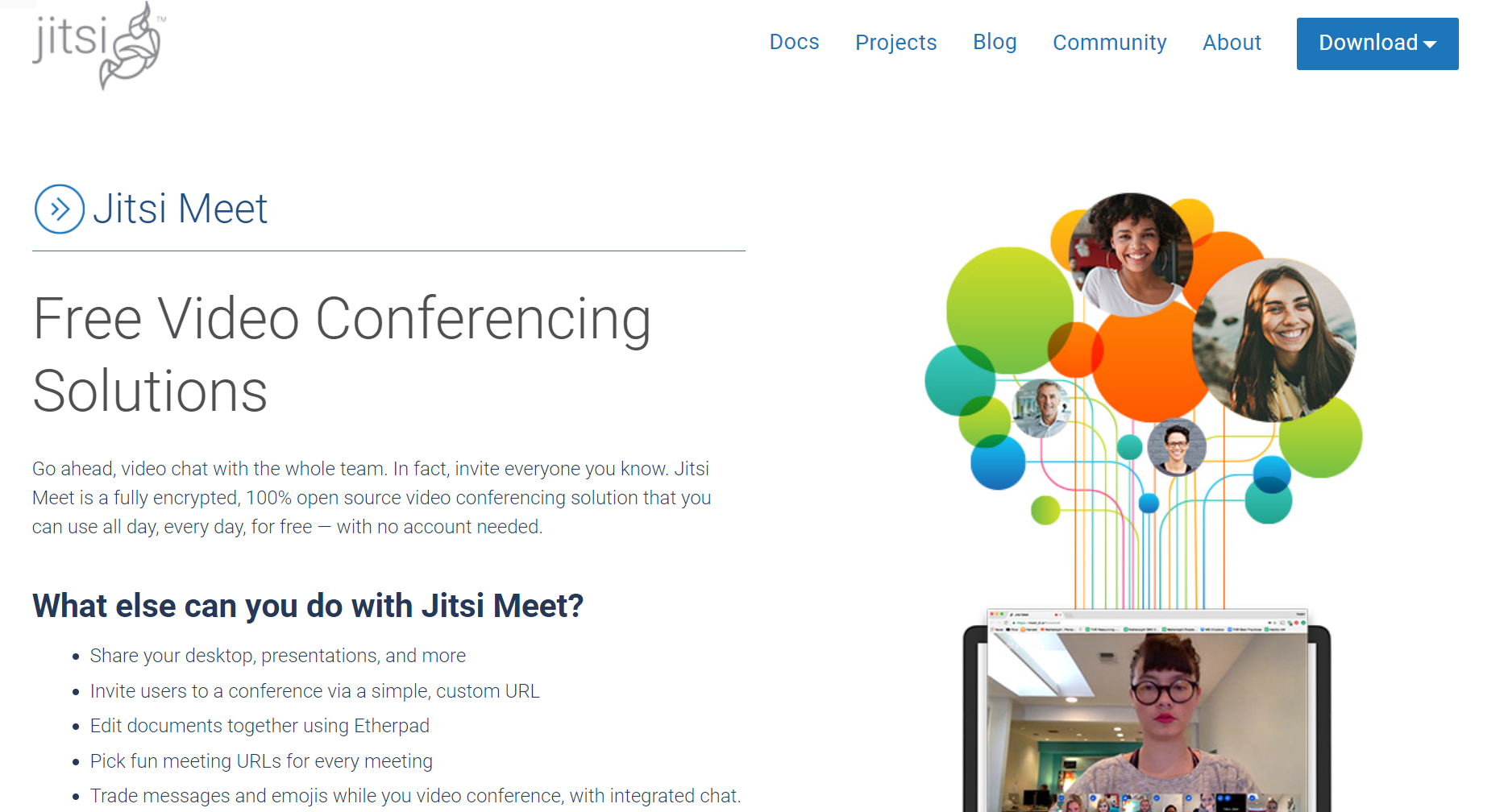 Interface Jitsi Meet